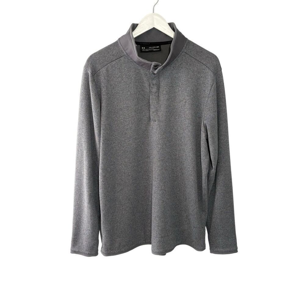 Under Armour gray 3 snap long sleeve golf pullover - XXL